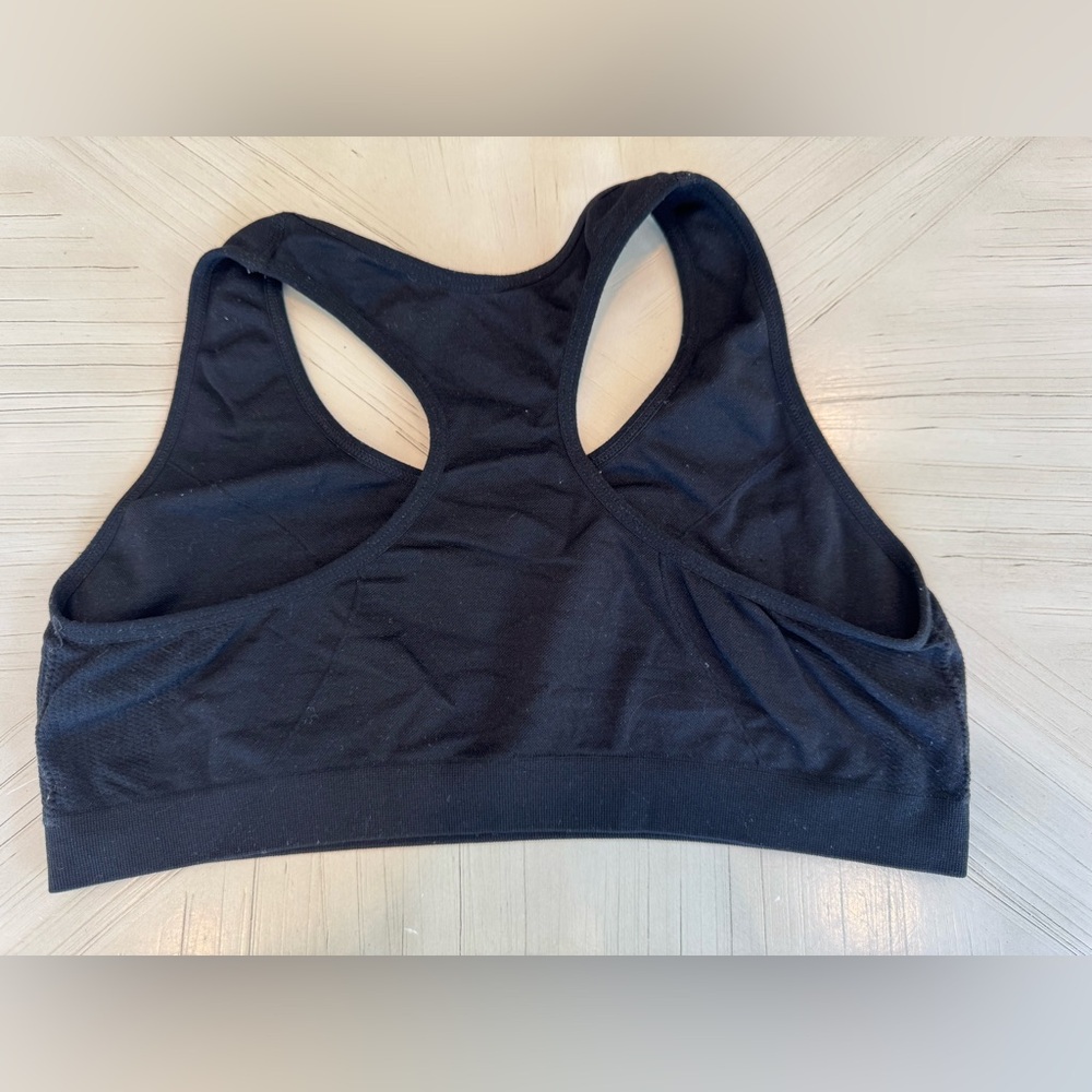 Cat & Jack Girls Racerback Sports Bra - Black - Size XL - Picture 8 of 8